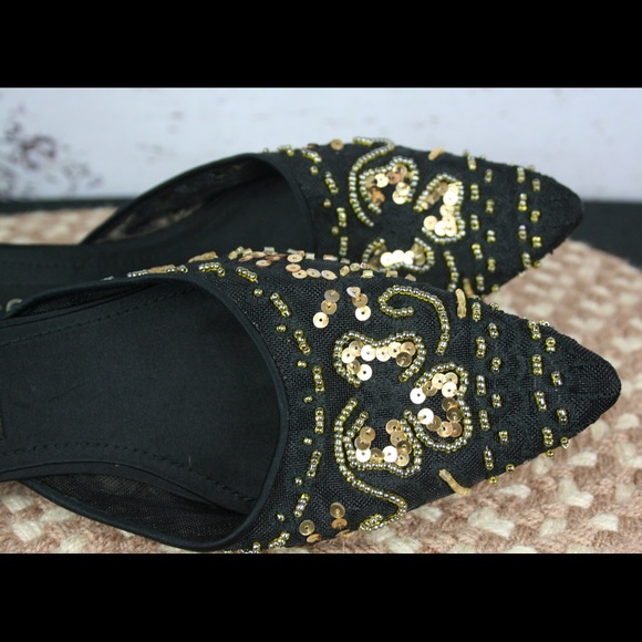 Coldwater Creek beaded mules in EUC! - Picture 1 of 7